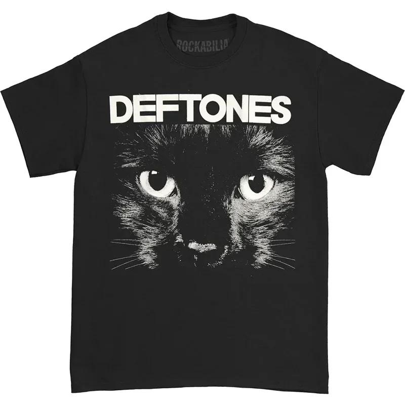 Deftones T-Shirt Herren Hohe Qualität Baumwolle T-Shirts Mode Damen Kurzarm Tops Punk Musikstil Metal Amerikanisches T-Shirt Tops