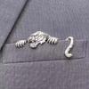 Exquisite Kreative Krokodil Tiger Oktopus Tier Broschen für Männer Frauen Tradition Retro Gentleman Anzug Mantel Kragen Schmuck