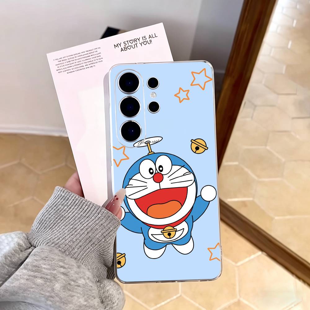Cute Cartoon D-Doraemon  Phone Case For Samsung S25,S24,S21,S22,S23,S30,Ultra,S20,Plus,Fe,Note,10,9,5G Transparent Cover