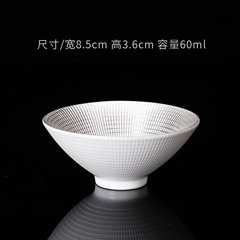 

70 мл Креативна чашка зі срібла 999 проби Керамічні чайні чашки Офісна маленька чайна миска Побутовий посуд для напоїв ручної роботи з китайського кунг-фу 8.5X3.5CM 70ML