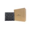 New COACH Canvas With PVC Wallet Mini Men's Black Gray Color 66551-QBMI5
