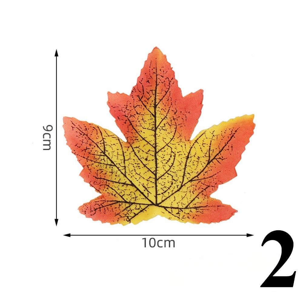 50Pcs Artificial Silk Maple Leaf Autumn Fake Leaves Garland Maple Leaves Vine Thanksgiving Halloween Wedding Party Decor