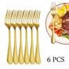 Dinner Forks Set of 6 Food Grade Stainless Steel Silverware Forks Mirror Finish Salad Forks, Use for Home,Kitchen or Restaurant, 8 Inches