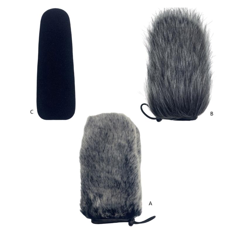 Professional Furry Windscreen Muff Microphones Windshield for GO Microphones Outdoors Clear Recording Windmuff