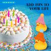 12 Pcs Rubber Ducks With 12 Sunglasses/ Hats/ Headwear/ Scarf Small Cruise Ducks In Bulk Mini Rubber Duckies Toys Gift