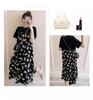Plus Size Floral Cover-Belly Two-Piece Long Dress - Slim & Loose Fit for Summer
