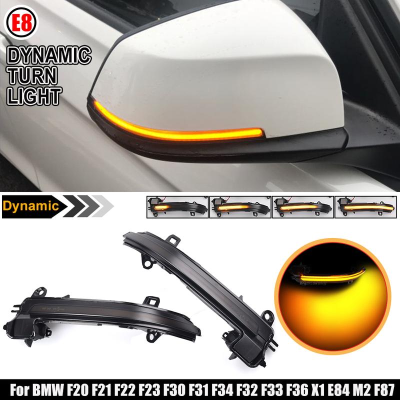 LED Dynamic Turn Signal Side Mirror Sequential Light Lamp For BMW 1 2 3 4 Series F20 F21 F22 F23 F30 F31 F32 F33 F34 X1 E84 i3