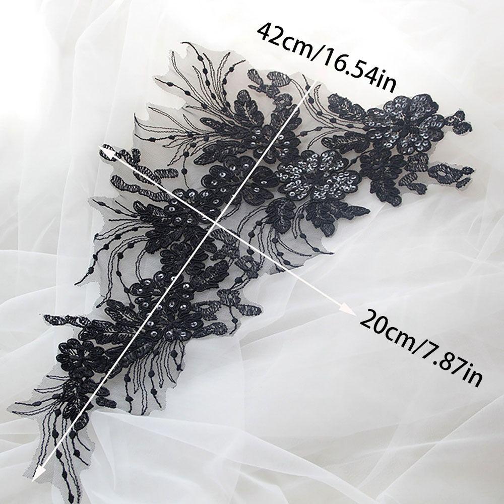 3D Sequined Embroidery Patches DIY Iron on Patches Sequins Patches Classic Fashion Dresses