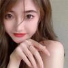 Korean Style Rainbow Candy Heart Women's Open Ring: Simple & Trendy Aesthetic