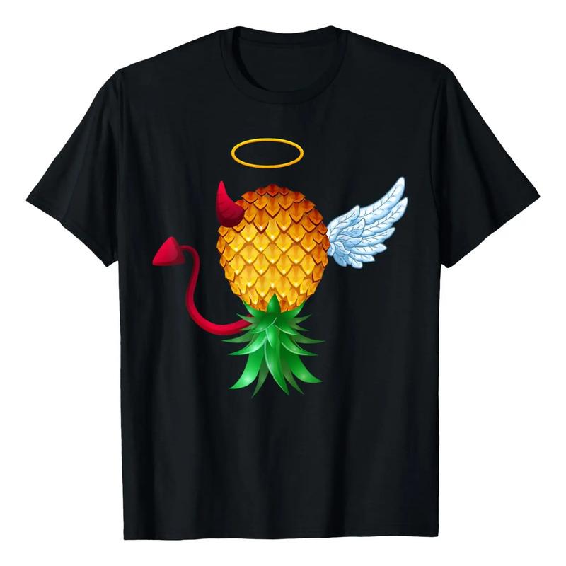 Camiseta Swinger Upside Down Pineapple Half Devil Half Angel S