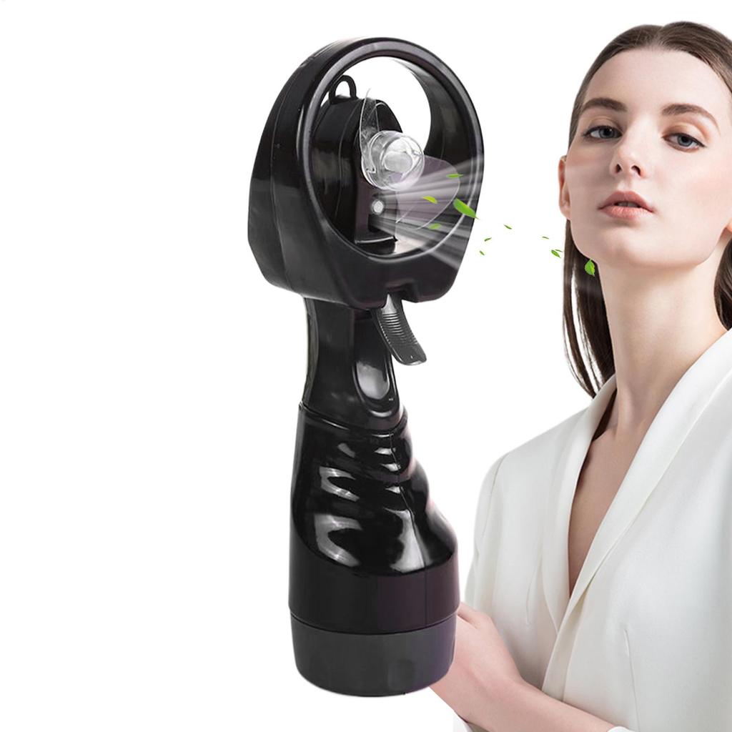 350ml Portable Mist Fan, Outdoor Air Cooler with Water Tank, Cooling Device for Desk Camping Hiking, Rechargeable USB