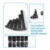 Zmbroll 780pcs M2x4/5/6/8/10/12/16/20mm Phillips Pan Head Screws, Black Metric Machine Screws, Fully Threaded Carbon Steel Fastener Bolts, Nuts, and W