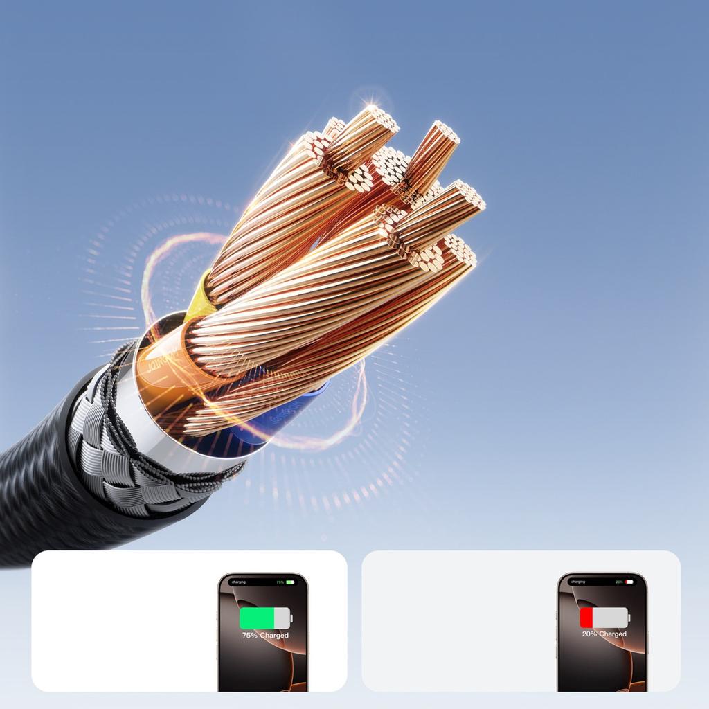 S-A28 Braided USB-C Cable 60W 2m - Black