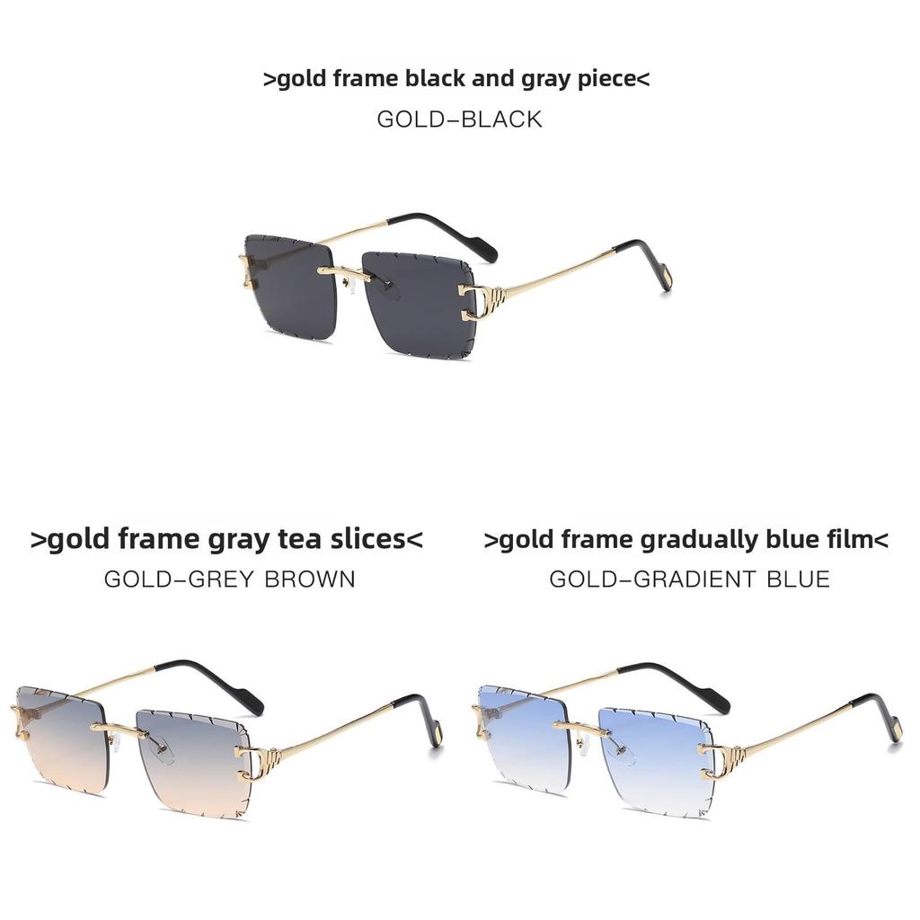 Minimalist Gold Frame Square Sunglasses With Gray Lenses For Fashion And Outdoor Activities