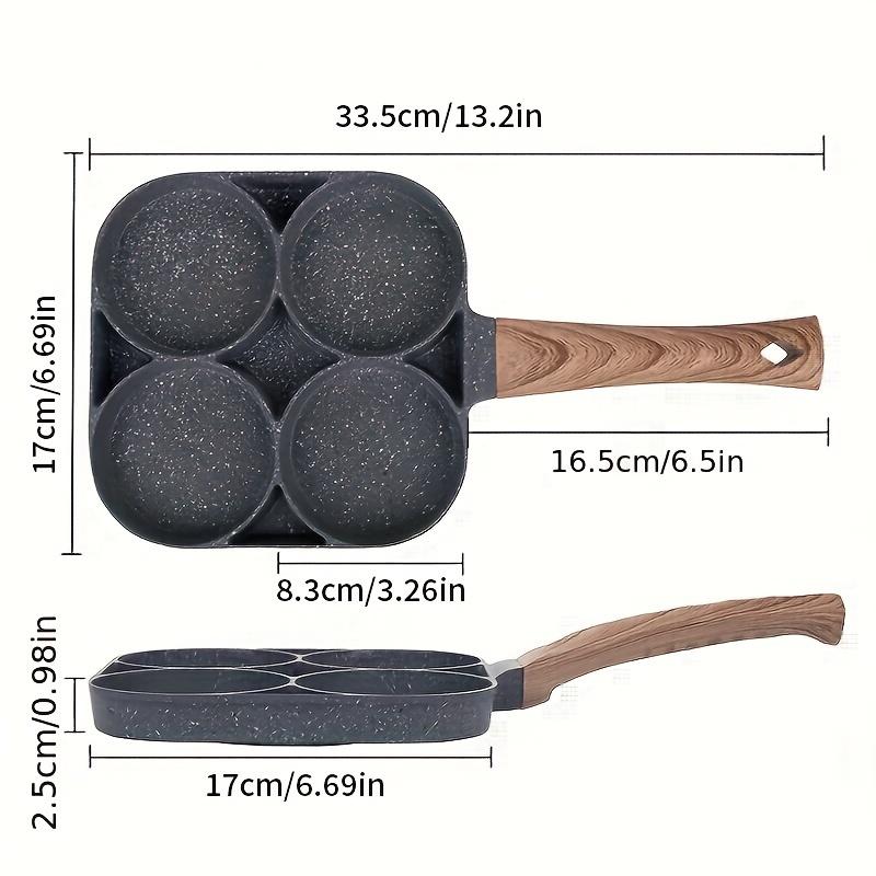 Egg Frying Pan Nonstick Pancake Pans 4-Cups Cookware Pancake, Omelette Pan Aluminium Alloy Egg Cooker
