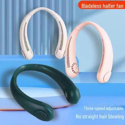 Wiederaufladbarer Nackenventilator ohne Flügel über USB – tragbar, leise, starker Wind für Büro und Outdoor-Sport