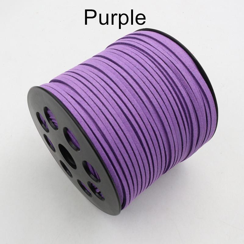 10m/lot 2.5mm Flat Faux Suede Braided Cord Korean Velvet Leather Thread String Rope For DIY Necklace Jewelry Making Supplies