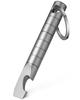 Titanium Crowbar EDC Prybar Small Tool Bottle Opener Screwdriver Ruler Pocket Tool Everyday Carry Multi-Tool (Grey Mini)