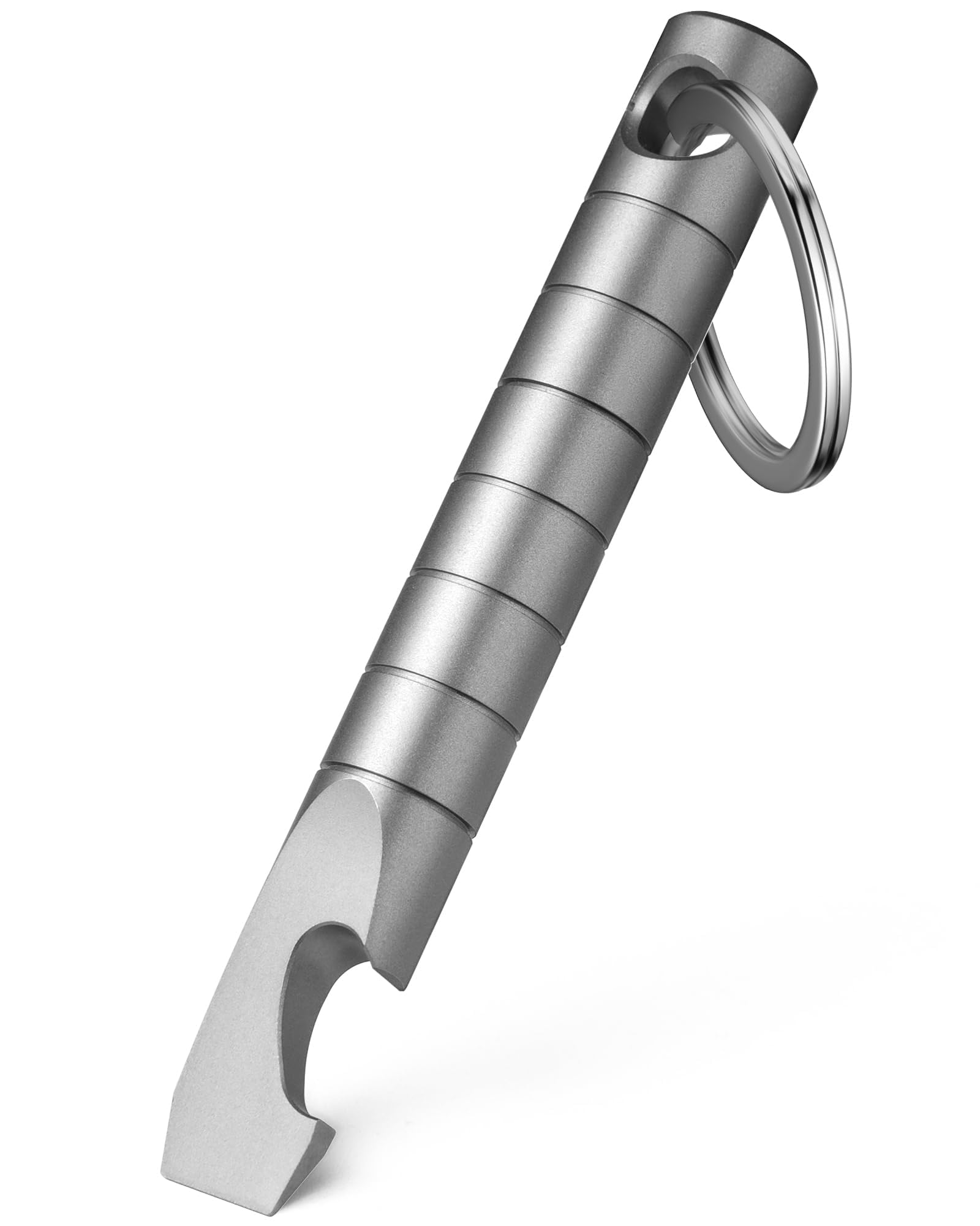 

Титановый лом EDC монтировка Маленький инструмент Открывалка для бутылок Отвертка Линейка Карманный инструмент Ежедневное ношение Мультиинструмент (Серый Мини)