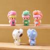 9Pcs/Set Dinosaur Baby Action Figure Toy Flocked Anime Figurine Desktop Decoration Model Ornaments Toys Boys Girls Gifts