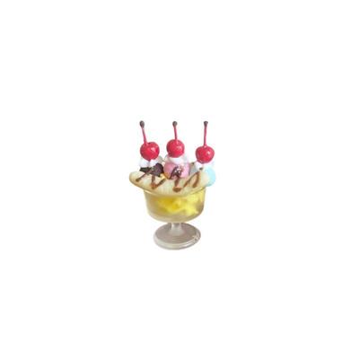 1Pcs 1:12 1:6 Miniature Dollhouse Mini Banana Buffy Ice Cream Cup Pretend Play Kitchen For Kids Toy Accessories