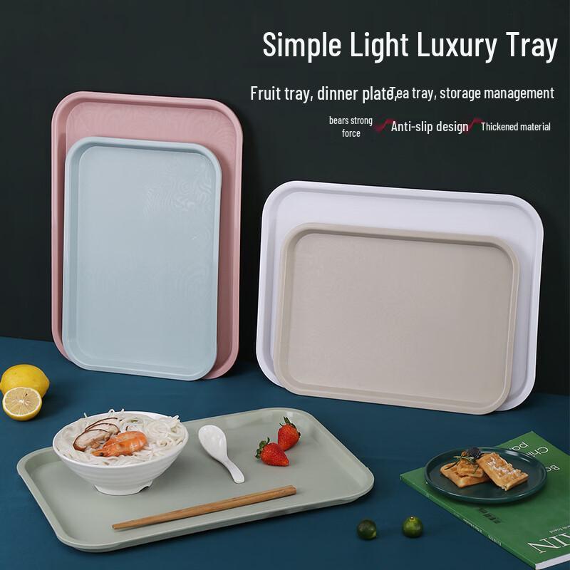 Abay Thickened Plastic Rectangular Storage Tray