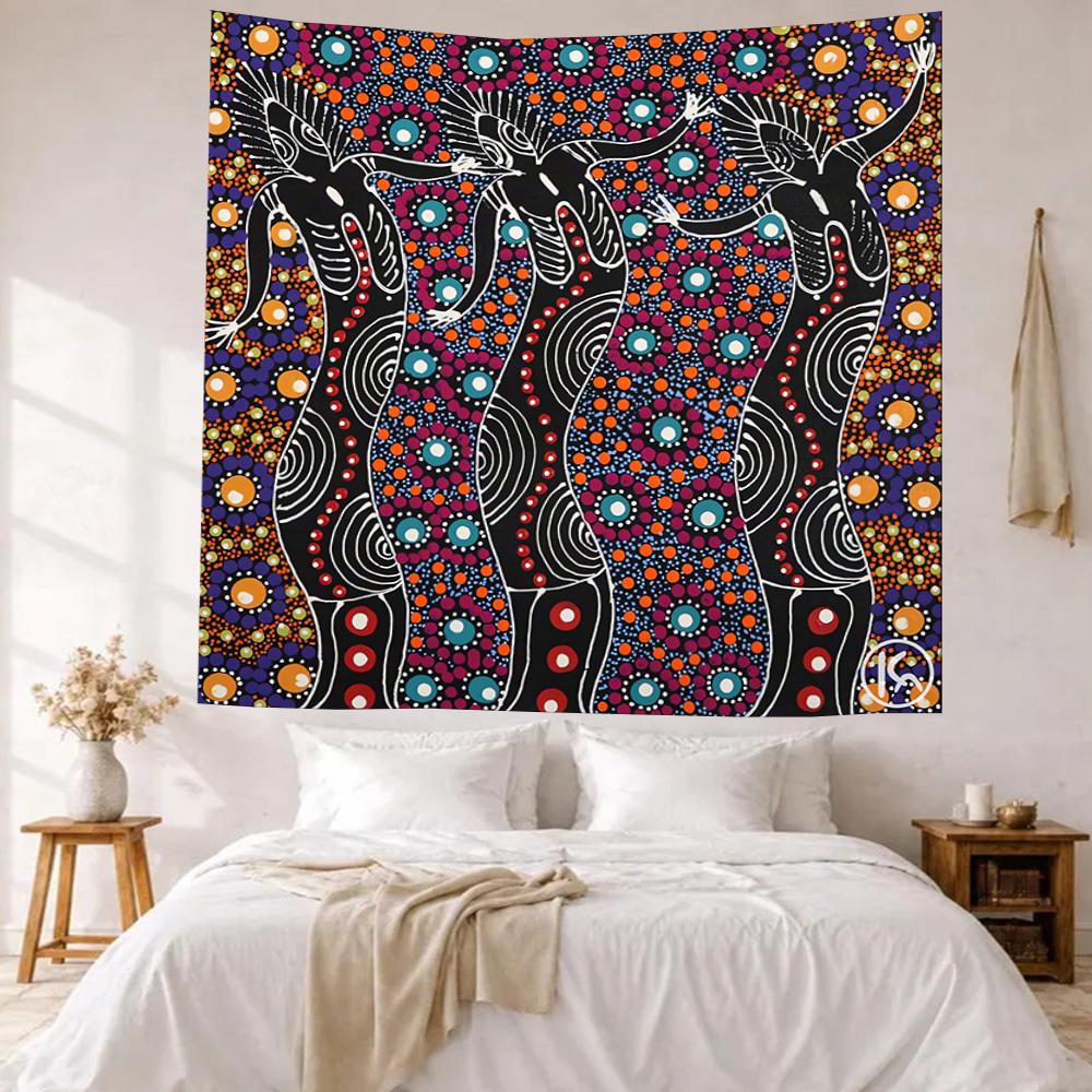 Australian Aboriginal Style Wall Decor Tapestry Art For Pet Memorial Birthdaywedding Party Backdrop Family Gift