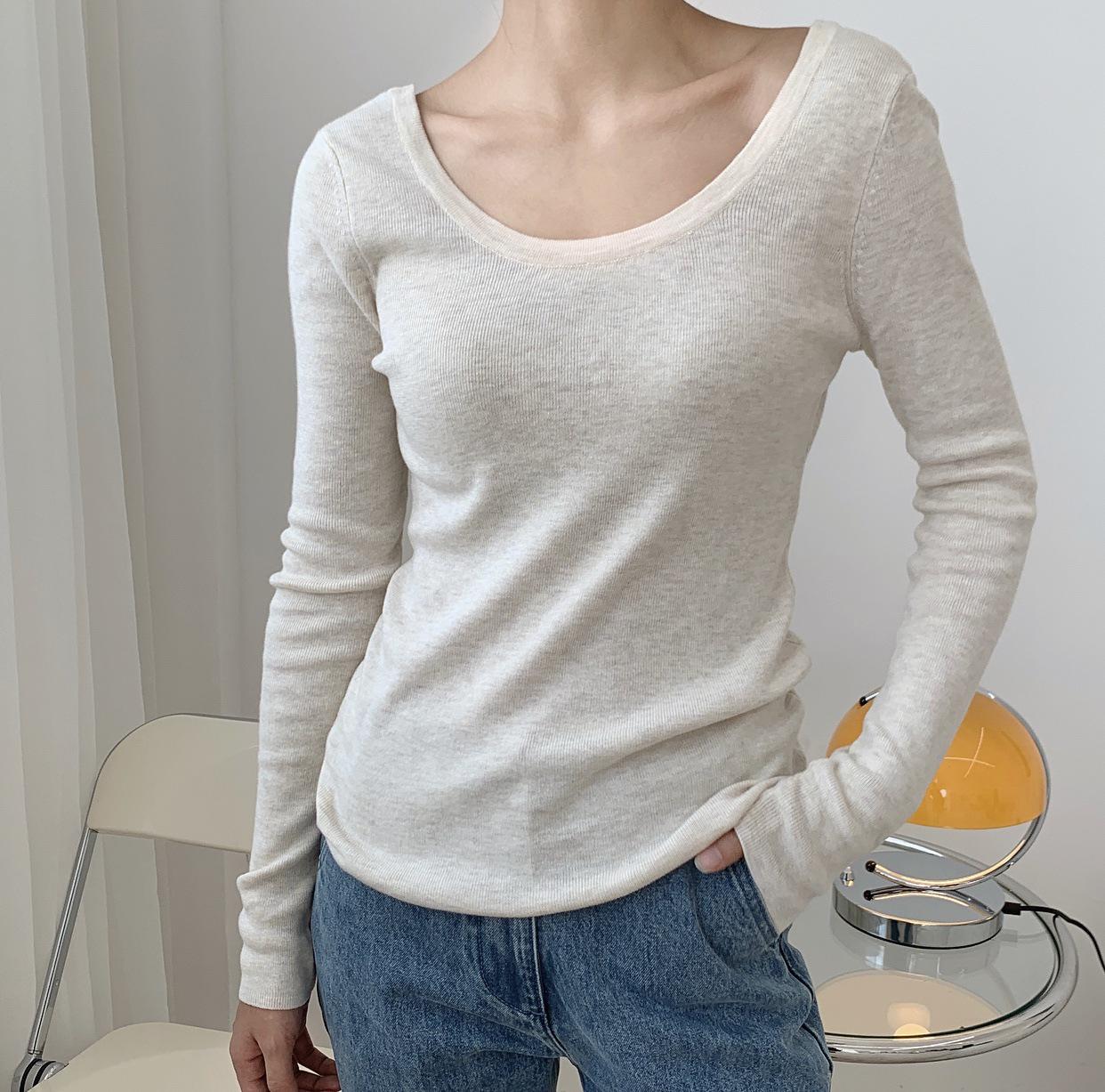 

Louvre Ранняя осень корейский стиль Slim Fit вязаный свитер для женщин One Size