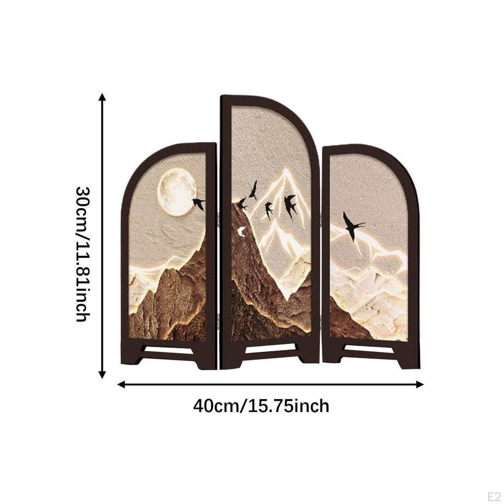 3 Panel Divider Table Screen for Feng Shui Decoration In Living Room