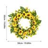 Sunflower Harvest Festival Wreath: Thanksgiving Door & Window Decoration with Faux Flowers