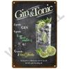 Metal Sign Vintage Tin Sign Decorations Gin  Tonic Cocktail Plate Decorative Poster Plaque Retro Bar Kitchen Home Wall Decor