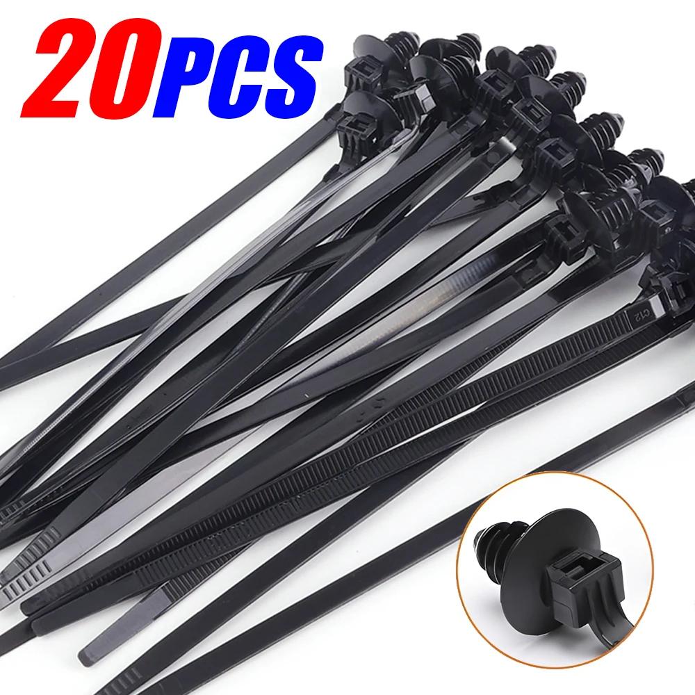 

Nylon Self Locking Zip Tie for Car Engine Bay Wiring Loom Retainer Clip Screw Mount Fastener