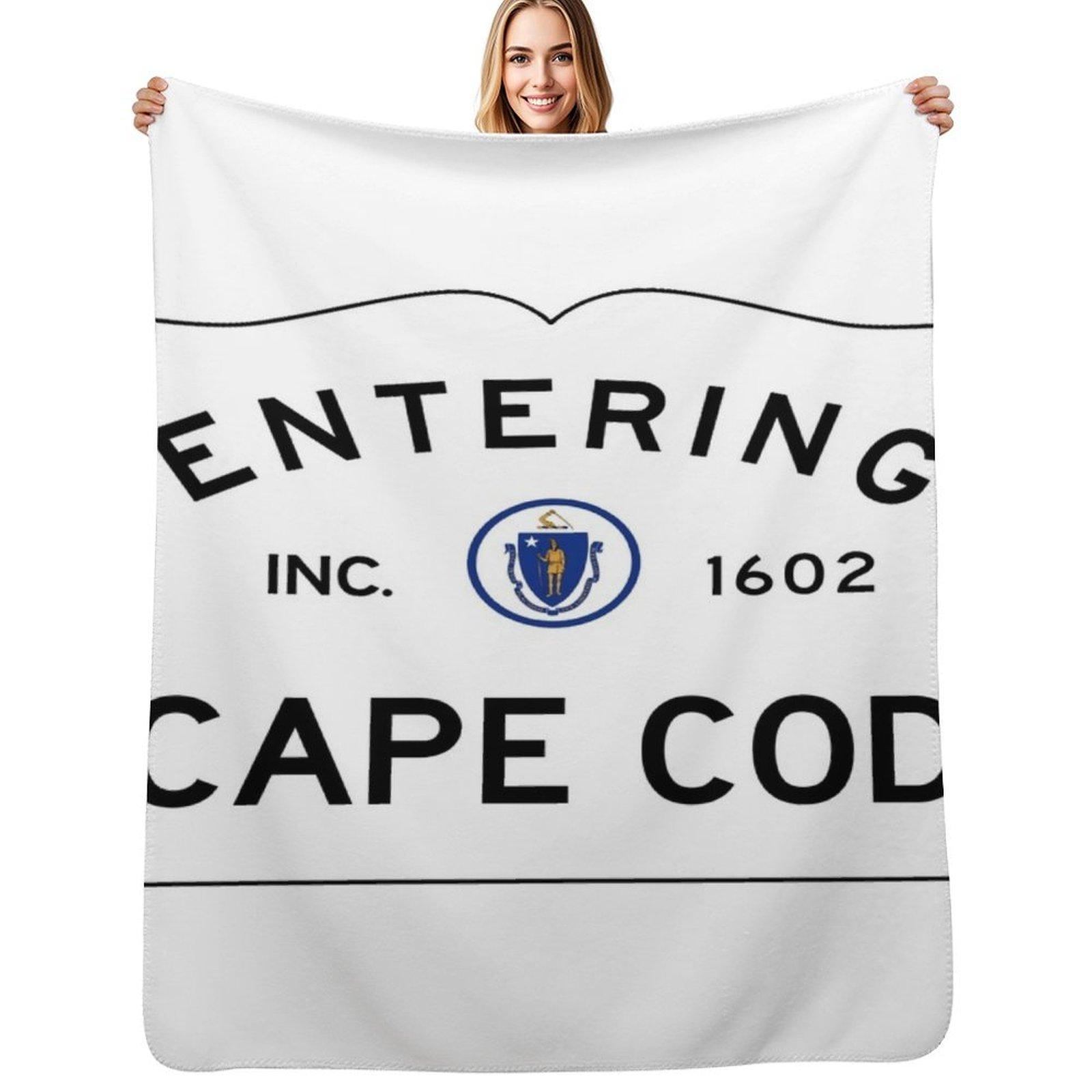 

Entering Cape Cod Road Sign Cape Cod Massachusetts Throw Blanket Summer Cool Breathable Blanket for Sleeping 102x76cm(40x30in)