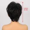 Synthetic Hair Short Black Wigs for Women Natural Hairstyle Casual Wig Black Mixed White Color Fashion Full Wig with Bangs