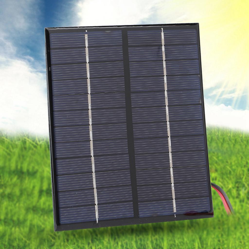 2W 12V Solar Panel Polycrystalline Silicon DIY Outdoor Portable Charger with Clip