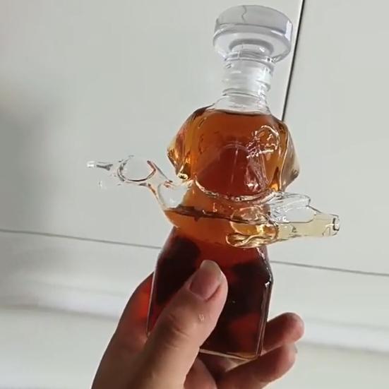 Decantor de whisky pentru câini de vânătoare, gravat 3D, rață Hunter Dog, sticlă de sticlă, animal, sticla de whisky, recipient de vin pentru bărbați, tata, acasă, Bar, decor