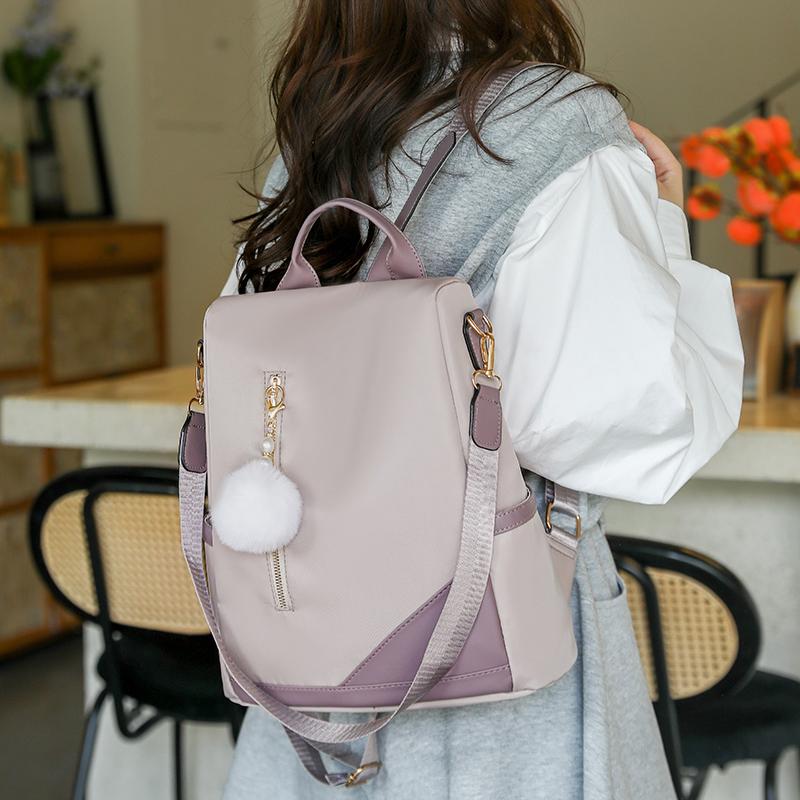 Backpack Women's Oxford Backpack Large Capacity Anti-theft Travel Schoolbag