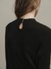 LENINA Beth Woolen Wave Neck Knit_Black