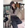 Autumn 2026 Girls' Striped Hoodie & Pants Three-Piece Set for Medium & Large Kids - Casual Spring/Autumn Wear