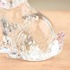 Miniature Decor Bunny Statue Crystal Ornament Handmade Crystal Glass Rabbit Statue  Jesus