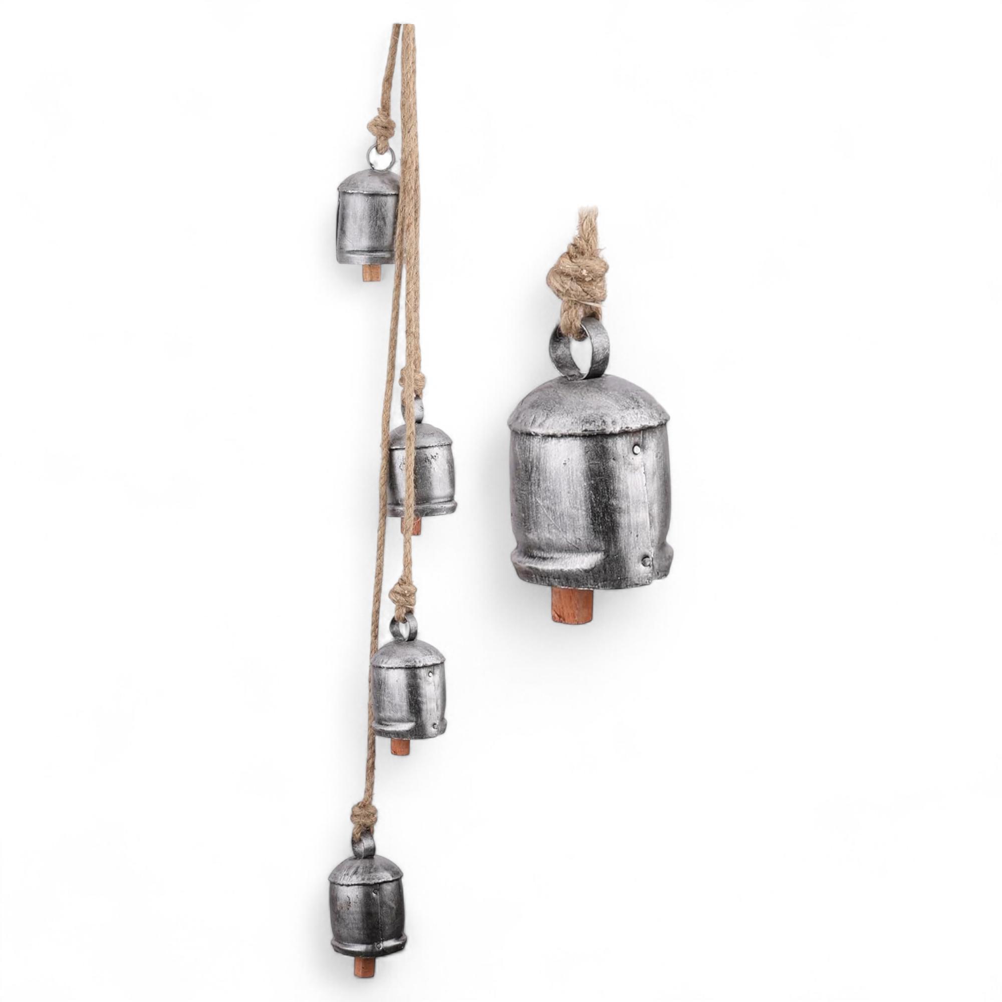 

Ручная работа 36 дюймов Деревенские железные колокольчики Музыка ветра с джутовой веревкой для декора сада на открытом воздухе и настенного подвеса в стиле фермерского дома