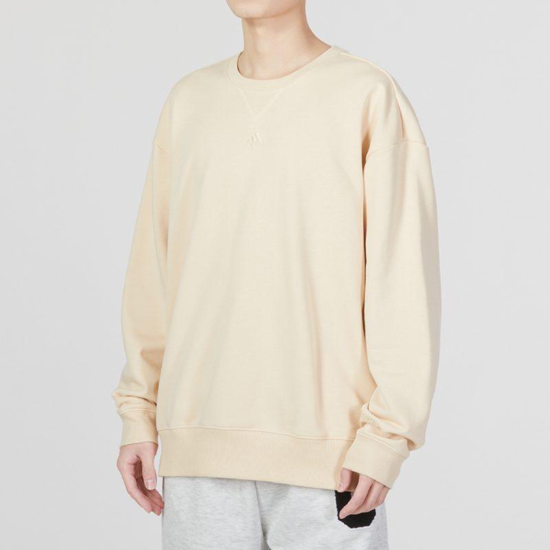 Adidas Sweatshirts Men's Khaki Crew Neck Moderate Regular HY3403