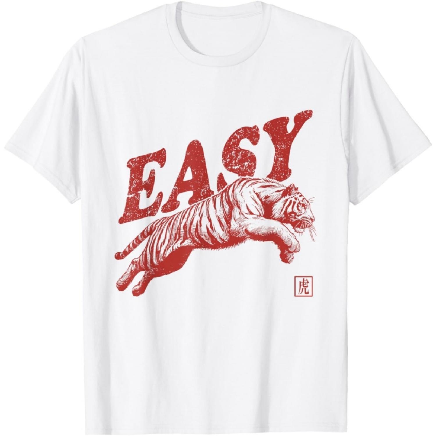 Ретро-футболка Easy Tiger с винтажным эффектом потертости S