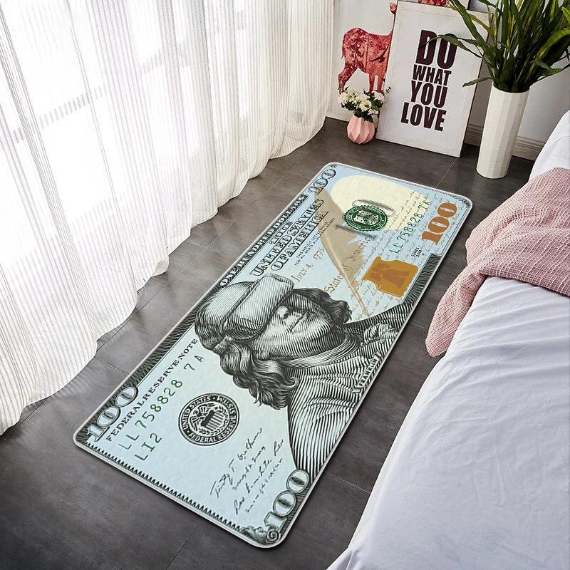 Dollar Doormat for Entrance Door Non-slip and Washable Kitchen Mat Absorbent Bathroom Rug Balcony Decorations Floor Mats Welcome