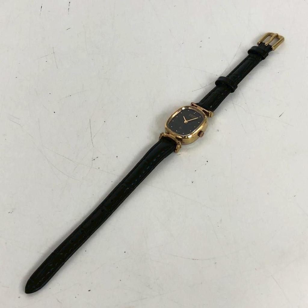 Used RADO Watch Ladies Quartz Vintage Oval Gold Black Brand Antique Watch Luxury Gold