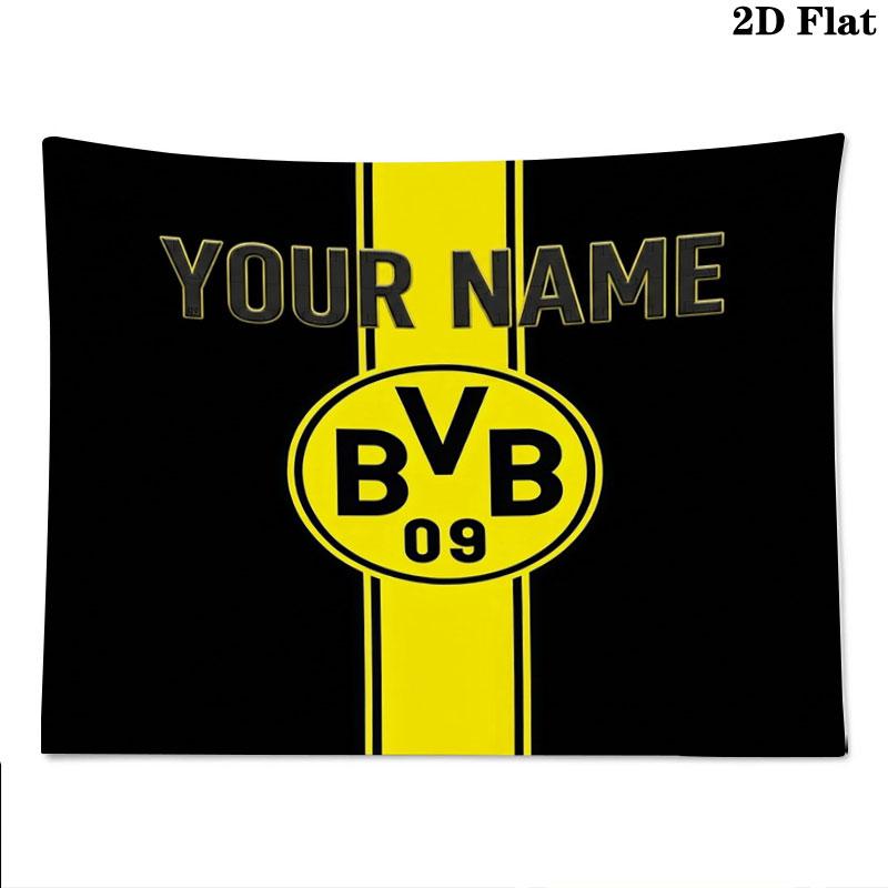 Borussia Custom Name Wall Tapestry Aesthetic Wall Hanging Printed Fabric Blanket Decorative Tapestries for Bedroom Living Room Home Decor