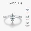 MODIAN 0.5 Karaat Ruit Moissanite Ring 925 Zilver Sprankelende Lab Gekweekte Diamant Trouwringen Voor Vrouwen Bruids Sieraden