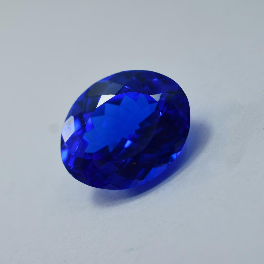 Natural Blue Tanzanite Loose Gemstone Dark 13.40 ct Oval Shape for Jewelry Making and Crafts