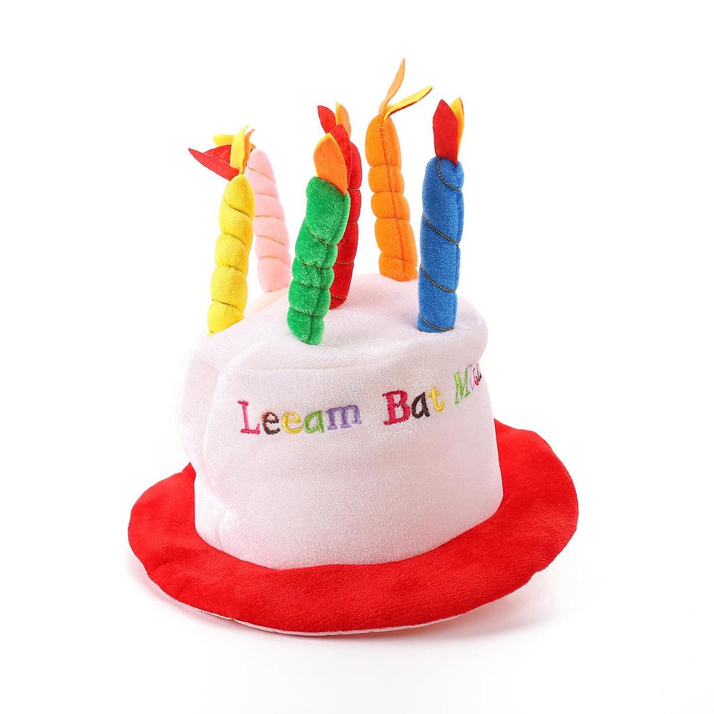 Festive Birthday and Christmas Cake Hat with Candle Decoration - Cute, Fashionable Party Gift