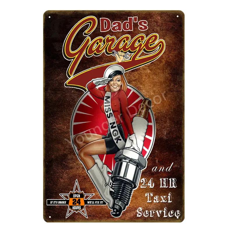 Vintage Motor Oil Gasoline Metal Signs Tin Poster Retro Bar Pub Garage Decor Gas Station Decorative Wall Plaque YJ126